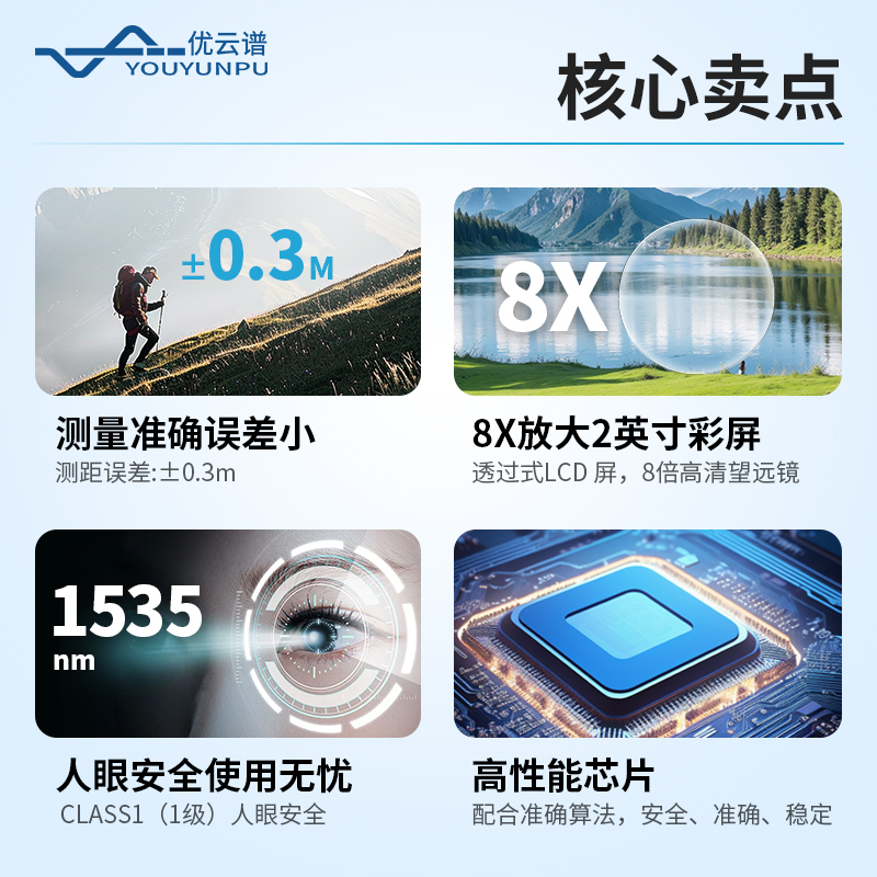 高精度激光測距測高儀